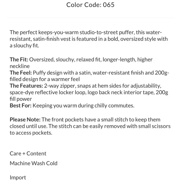 NWOT Free People Movement “In A Bubble Puffer Vest” - Picture 16 of 16